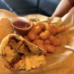 The Brass Tap - Chicken Mac n cheese wrap