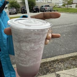 The Happy Bean Coffee - Frozen lemonade (I think it was blueberry or lavender flavored)