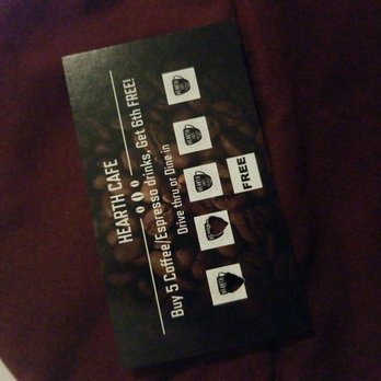 Hearth Cafe - Coffee punch card! Cute and nice for their drive thru! - Breakfast & Brunch Near Me - Mansfield, Texas Hearth Cafe - Coffee punch card! Cute and nice for their drive thru! - Breakfast & Brunch Near Me - Mansfield, Texas