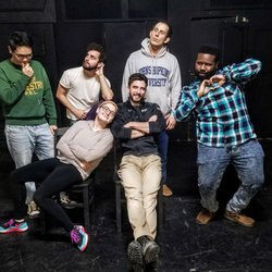 Bird City Improv - Students get ready for an improv showcase.