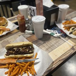 Putters & Gutters - Yummy Cheeseburger and Philly Cheesesteak