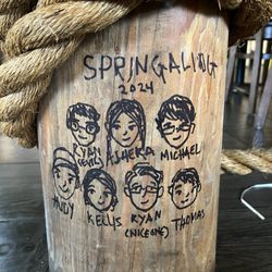 King Cajun Seafood - Writing on the walls and poles