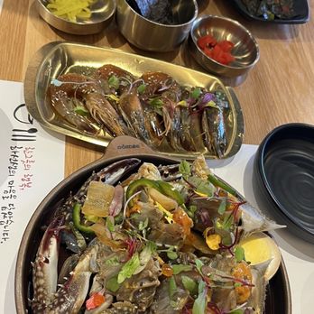 Ha Sun Saeng - Master Ha - Master Ha's Marinated Crab (medium, 2 crabs), Four Piece Shrimp - Korean Near Me - Los Angeles, California