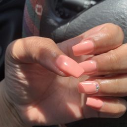 Liquid gel manicure done by Emma
