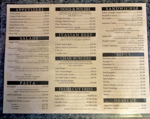 Menu photo 2 Lefty's Chicago Pizzeria San Diego, CA Menu photo 2 Lefty's Chicago Pizzeria San Diego, CA