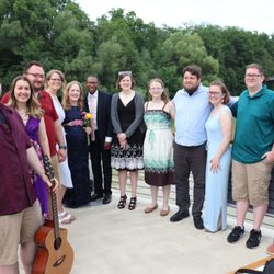 Sam Patch Tour Boat - Vow Renewal couple and guests on the Riverie.