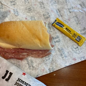 Jimmy John's - My sandwich and the free mayo packet I put on myself because this sandwich shop can't do it. - Sandwiches Near Me - Tucson, Arizona Jimmy John's - My sandwich and the free mayo packet I put on myself because this sandwich shop can't do it. - Sandwiches Near Me - Tucson, Arizona
