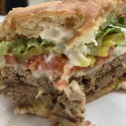 Forks of Mammoth Cave - Double cheeseburger - your choice of cheese and toppings.