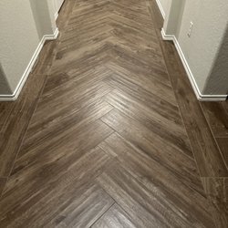 O'Krent Floors - Herringbone design for entry hallway- love