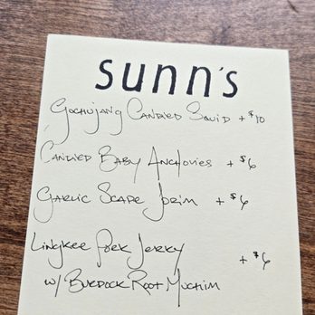 Sunn’s - Specials - Wine Bars Near Me - New York, New York