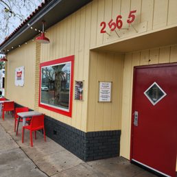 Exterior outside entrance of Lucky's Drive-In - Entrance - Sacramento, California Exterior outside entrance of Lucky's Drive-In - Entrance - Sacramento, California