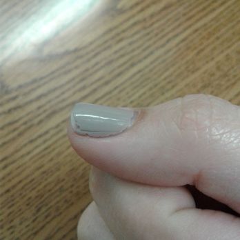 Nail Bar - Small chip from day after manicure. Second coat very poorly applied. - Nail Salons Near Me - McKinleyville, California Nail Bar - Small chip from day after manicure. Second coat very poorly applied. - Nail Salons Near Me - McKinleyville, California