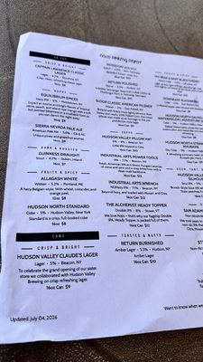 Menu photo 1 Cold Spring Depot Restaurant Cold Spring, NY Menu photo 1 Cold Spring Depot Restaurant Cold Spring, NY