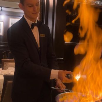 Hy's Steak House - trevor flambéing - Steakhouses Near Me - Honolulu, Hawaii