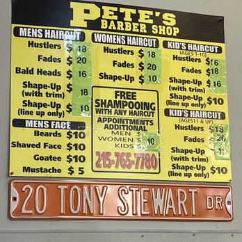 Pete's Barber Shop - Prices for every type of cut - Barbers Near Me - Philadelphia, Pennsylvania Pete's Barber Shop - Prices for every type of cut - Barbers Near Me - Philadelphia, Pennsylvania