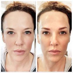 Danielle Kelsoe Brow & Cosmetic Artistry - Before and after powdered brow