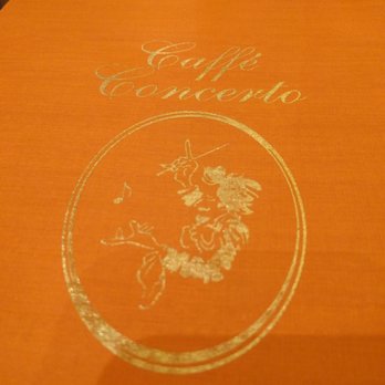 Caffe Concerto - Menu cover - Italian Near Me - London, XGL Caffe Concerto - Menu cover - Italian Near Me - London, XGL