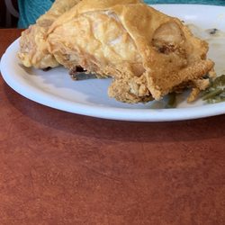 The Murder Mystery Company-Livonia - Broasted Chicken, came with green beans and mashed potatoes and gravy.