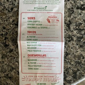Tacombi - Menu - Tacos Near Me - Westbury, New York