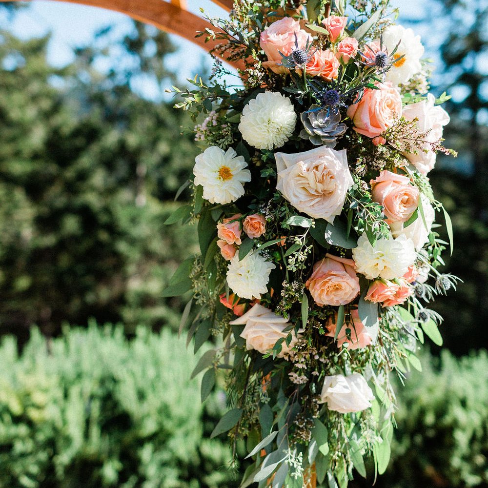 Bella Florals - Wedding Ceremony Arch Florals. Photo credit: Mallory Miya Photography - Florists Near Me Bella Florals - Wedding Ceremony Arch Florals. Photo credit: Mallory Miya Photography - Florists Near Me