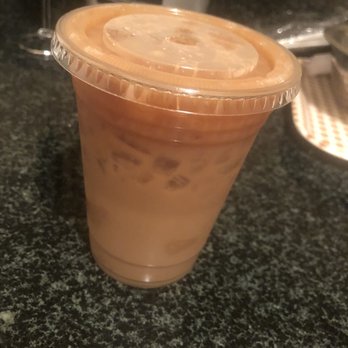 Eclair Bakery - Iced coffee with milk and caramel syrup - Bakeries Near Me - New York, New York