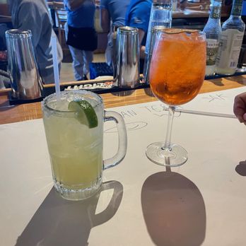 Pinchers - A margarita and an Aperol spritz - Seafood Near Me - Fort Myers, Florida Pinchers - A margarita and an Aperol spritz - Seafood Near Me - Fort Myers, Florida