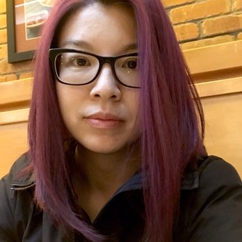 Red Hair Studio - Incandescent lighting on purple hair color -- Hair by Alan @ Red Hair Studio - Hair Salons Near Me - Queens, New York