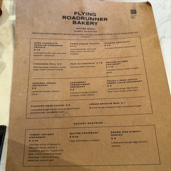 Flying Roadrunner Bakery - Menu - Coffee & Tea Near Me - Albuquerque, New Mexico
