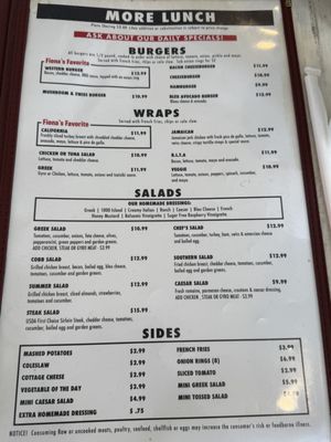 Menu photo 1 Fiona's Family Restaurant Bradenton, FL