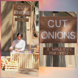 Davis Farmers Market - I loved her sign. I had to get a photo.