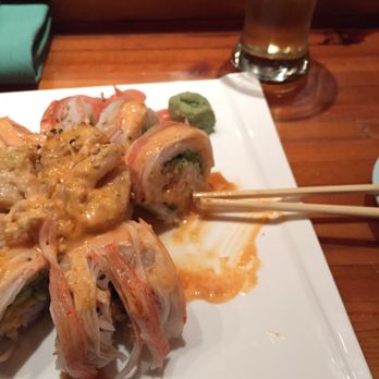 Sushi Thai Cary - Pudding roll- not on the menu! Similar to the Neptune roll but with crab on top. - Sushi Bars Near Me - Cary, North Carolina Sushi Thai Cary - Pudding roll- not on the menu! Similar to the Neptune roll but with crab on top. - Sushi Bars Near Me - Cary, North Carolina