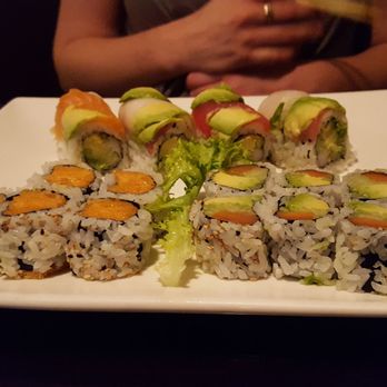 Fujiyama - Rainbow roll, Alaskan roll and Spicy Salmon roll which is not very spicy as you would think, couldn't wait to eat one. - Sushi Bars Near Me - Milwaukee, Wisconsin