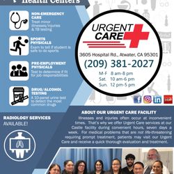 Castle Family Health Centers - For medical problems that are not life-threatening requiring prompt treatment, patients may visit our Urgent Care.