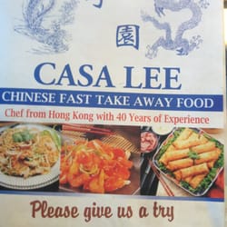Casa Lee Chinese Food - Menu cover.