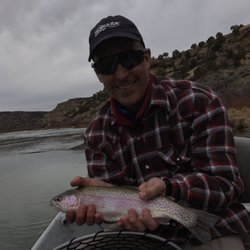Born N' Raised Guide Service on the San Juan - Not a "Hog" but a damn nice rainbow none the less!!! :D