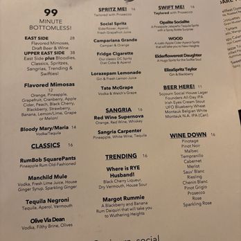 Sojourn Social - Brunch menu for drinks - Bars Near Me - New York, New York