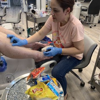 Fancy Nails Lounge - Angie at work! We LOVE Angie - Nail Salons Near Me - Pinole, California