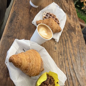 Colson Patisserie - Banana muffin,and Belgian waffles. The banana missing is sooooooo good!!! - Coffee & Tea Near Me - Brooklyn, New York Colson Patisserie - Banana muffin,and Belgian waffles. The banana missing is sooooooo good!!! - Coffee & Tea Near Me - Brooklyn, New York