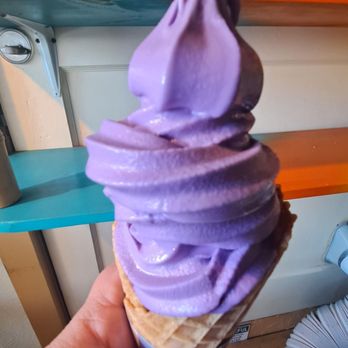 Makani's Magic Pineapple Shack - Ube soft serve cone. - Juice Bars & Smoothies Near Me - Hilo, Hawaii