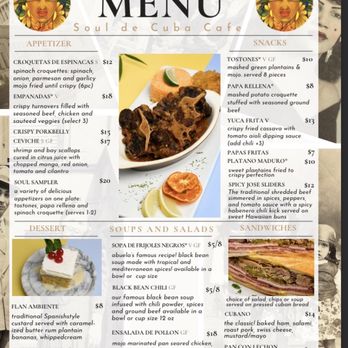 Soul de Cuba Cafe - A screen shot of there downloadable menu. Zoom in and let me know if you see where it says upgrade!?! - Cuban Near Me - New Haven, Connecticut Soul de Cuba Cafe - A screen shot of there downloadable menu. Zoom in and let me know if you see where it says upgrade!?! - Cuban Near Me - New Haven, Connecticut