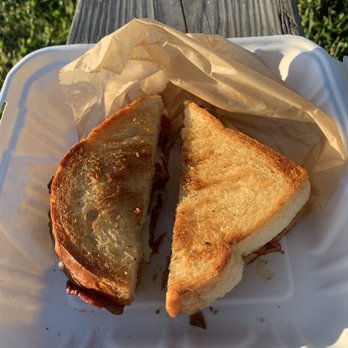 The Beehive Cafe - To Go Grilled Cheese with Added Bacon & Tomato - Coffee & Tea Near Me - Bristol, Rhode Island
