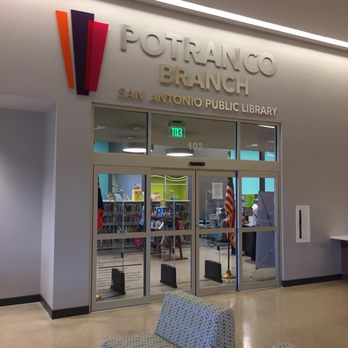 Potranco Branch Library - Main entrance, inside next to YMCA. - Libraries Near Me - San Antonio, Texas
