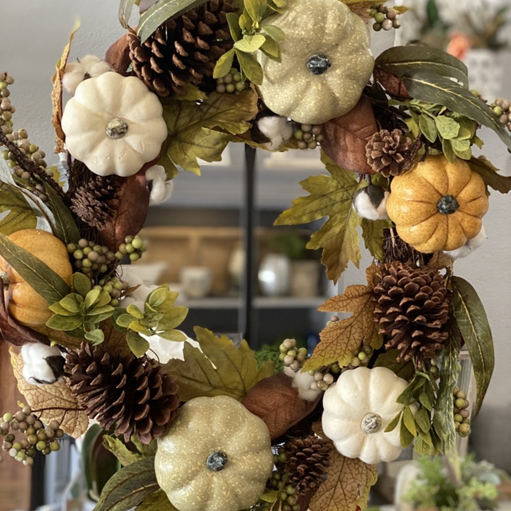 Biggie Cotton Wreath setup Grey M