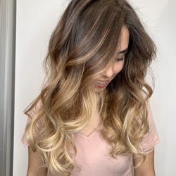 The Hair Nurse - Golden blonde balayage on dark hair