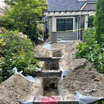 Seattle Pipeworks - Had to dig a trench from the street to the house - Plumbing Near Me Seattle Pipeworks - Had to dig a trench from the street to the house - Plumbing Near Me