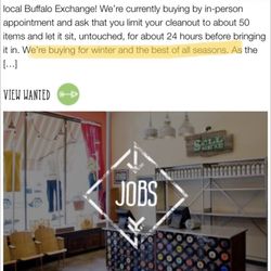 Buffalo Exchange - Screenshot of store's website