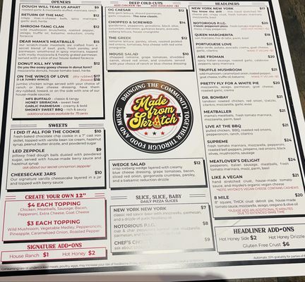 Menu photo 2 Made From Skratch Pizza Kitchen Redlands, CA