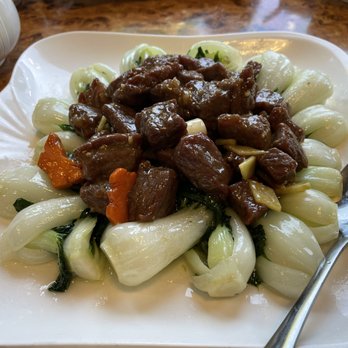 Pacific Lighthouse Restaurant - Steak cubes with choy sum - Dim Sum Near Me - Alameda, California Pacific Lighthouse Restaurant - Steak cubes with choy sum - Dim Sum Near Me - Alameda, California