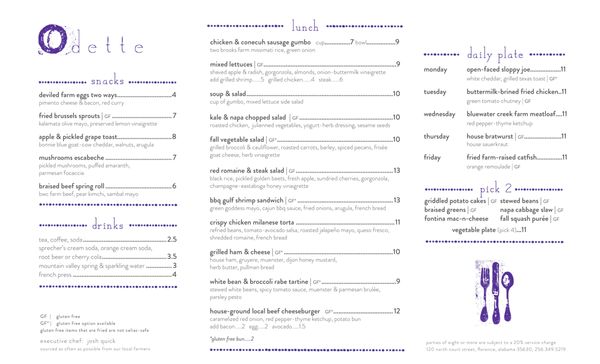 Menu photo 5 Odette Florence, AL
