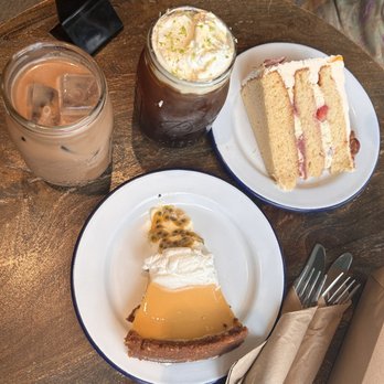 Doubting Thomas - Mocha latte, Cold brew, Strawberry guava cake, Passionfruit Pie - Coffee & Tea Near Me - Los Angeles, California Doubting Thomas - Mocha latte, Cold brew, Strawberry guava cake, Passionfruit Pie - Coffee & Tea Near Me - Los Angeles, California